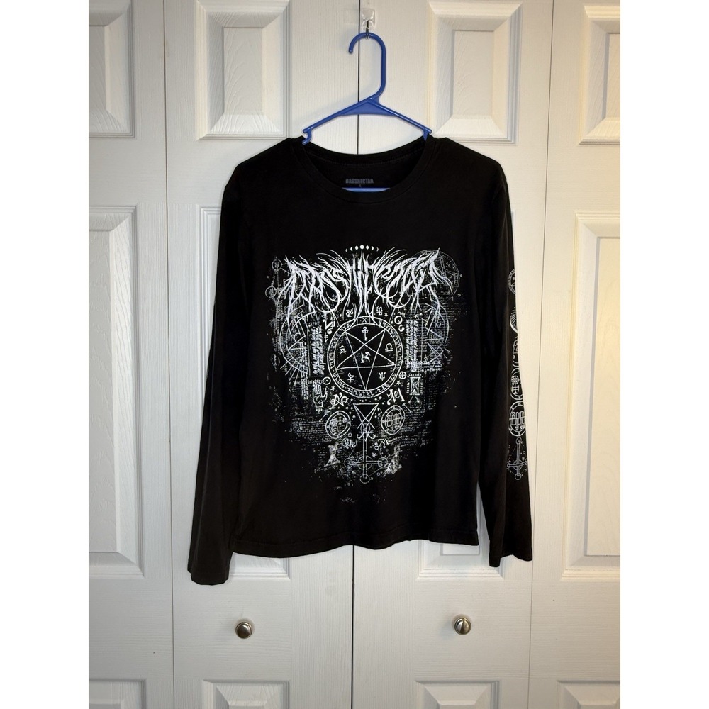 Bassnectar Dark Party Tee Shirt White Pentagram Sigils and Circular Patterns S - Picture 6 of 8